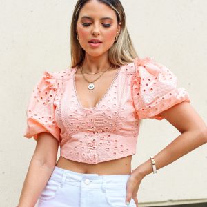 Blusa Cropped em Laise Papú