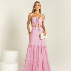 Conjunto de Saia Longa Papú